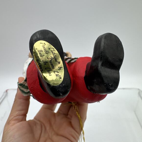 1993 Clothtique By Possible Dreams Working Santa Claus Figures Ornament Toy Xmas - Picture 7 of 16